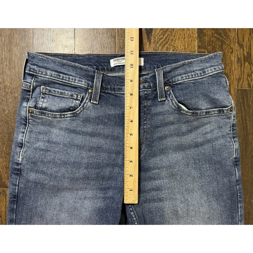Levi‎ Strauss Signature Gold Slim Jeans Mens 30x32 Blue Excellent Low Rise